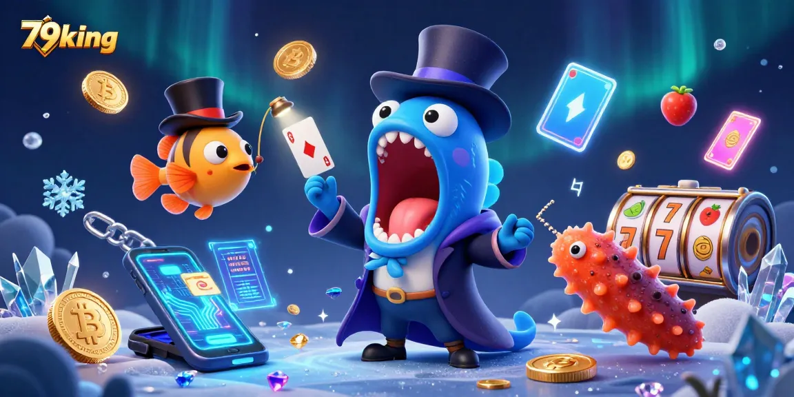 79king showcases a vibrant scene with bioluminescent sea creatures performing casino magic, enhancing gambling excitement.