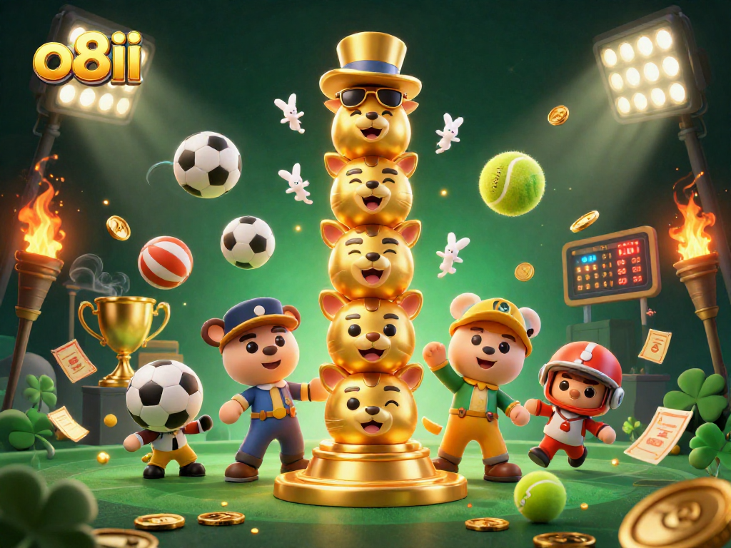 Win big with o8ii's exciting live casino action showcasing vibrant game elements and dynamic characters.
