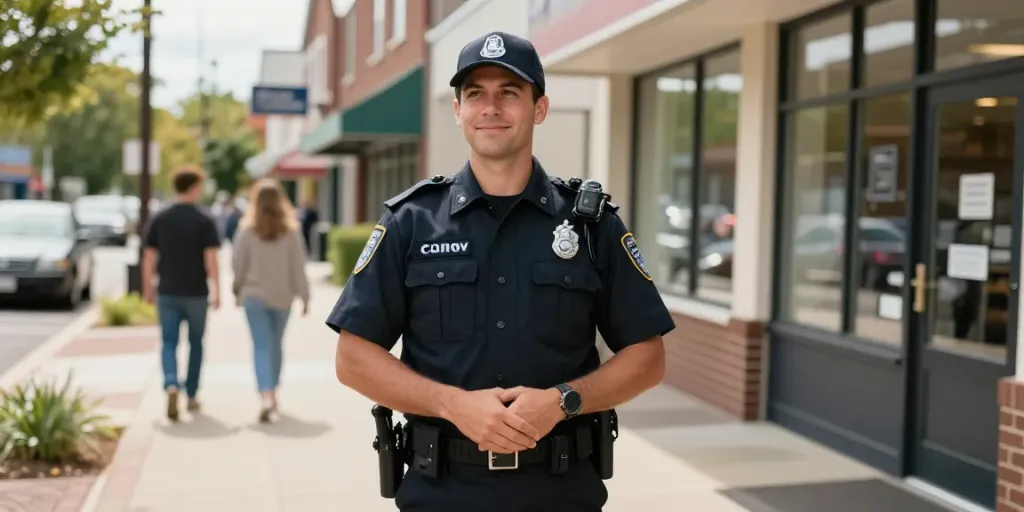 Security Guard providing professional protection at a local business.