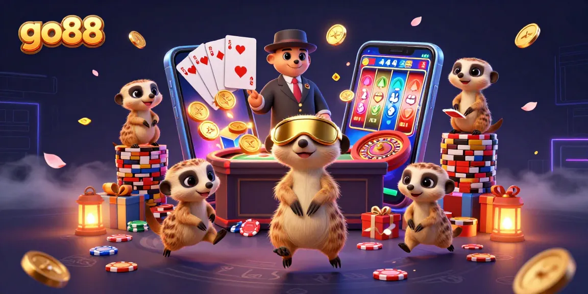 Experience thrilling gaming at go88 with vibrant meerkat casino action featuring spinning slots and card deals.